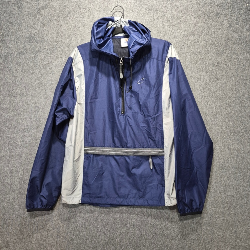 Vtg Bike Windbreaker M Sportswear Activewear Hooded Zip Ventilation 1/4 zip